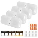 RVZONE RV Lights Interior 12V RV LED Ceiling Double Dome Light 1800LM 3 Color Dimmable Camper Lights RV Lights Fixture for RV Camper Trailer Truck (4 Pcs/ 3 Color)