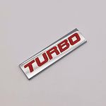 Chrome 3D Metal Turbo T Emblem Car Fender Trunk Badge Decal Sticker 2.0 2.5 3.0 (Chrome Red)