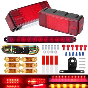 LIMICAR Boat Trailer Lights, Trailer Lights LED Kit, Boat Trailer Lights LED Submersible Kit, Waterproof Boat Trailer Light Kit with 29FT Trailer Wiring Harness