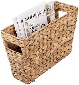 Honey-Can-Do STO-02883 Magazine Banana Leaf Basket, 15.5 L x 5.3W x 10 H