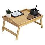 KKTONER Bamboo Bed Tray Table with 