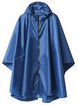 Women Waterproof Rain Poncho with Pockets Navy