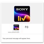 Sony LIV | Flat 45% | E-Gift Card | Instant Delivery | Valid at Sony LIV App & Website.