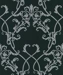 Beacon House 283-46902 Ink Candela Silver Chandelier Wallpaper