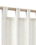 Farmhouse Curtains for Living Room,Window Linen Curtains 84 Inch Length 2 Panels Set,Tab Top Semi Sheer Light Filtering Country Boho Curtains for Bedroom Nursery,52x84 Inches Long,Neutral Cream