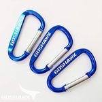 Goshawk Cable Carabiner Camping Hiking Hook Chain Key D-Ring Lock Clip Holder Large (Blue)