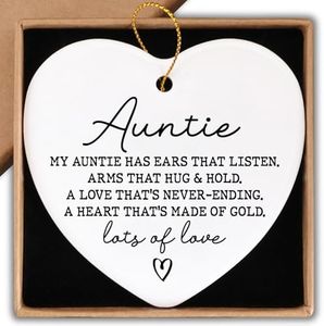 Aunt Birthday Gifts Ornament Keepsake Sign Heart Plaque Best Aunt Ever Gifts Aunt Birthday Retirement Mothers Day from Niece Nephew