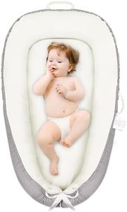 TADAKAZU Baby Lounger - Baby Lounger Pillow for Newborn, Breathable & Soft Baby Nest Co Sleeper for Baby 0-24 Months, Portable Infant Lounger Baby Floor Seat for Home and Travel,Beige