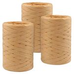 Raffia Paper Ribbon 328 Yards Natural Raffia String Kraft Craft Packing Paper Twine for Gifts DIY Supplies Flower Bouquets Decorations