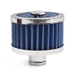 MUGE RACING 23mm Car Air Filter Universal Cold Air Intake Filter High Flow Vent Valve Cover Breather Filter (Blue)