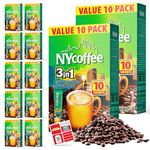 SOL 100pk Bulk NY 3 in 1 Coffee Sachets Irish Latte Sachet and SOL Stickers, Case Pack NY Coffee 10 x 10 Coffee Sachets 3in1 + SOL Sticker