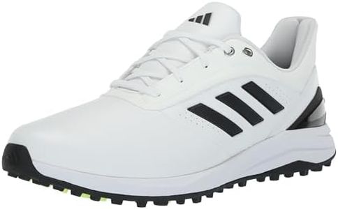 adidas Men's Solarmotion Spikeless Lighstrike 24 Golf Shoes, Footwear White/Core Black/Green Spark, 11