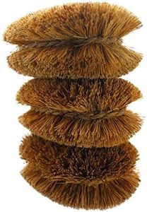 Pack of 3 Tawashi Vegetable Brushes Natural Coconut Fiber, Japanese Design, Ideal for Fruits, Veggies and Household use with Wire Hanging Loop by SKARBY