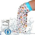 Kids Cast Cover for Showering Foot –Waterproof Reusable Cast Protector for Toddlers and Little Kids Cute Design with Fishes – Toddler-Little Kid Size