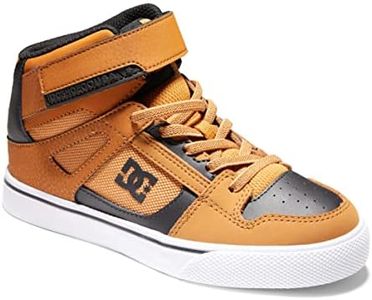 DC Shoes Pure High-Top Ev-Scarpe in Pelle per Bambini, Ginnastica, Wheat Black, 36 EU