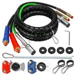 Autsurles 3 in 1 Trailer Air Line Hose Wrap Assembly with Handle Grip