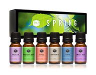 P&J Trading Fragrance Oil Spring Set | Gardenia, Sweet Pea, Fresh Cut Grass, Rain, Freesia, and Rose Candle Scents for Candle Making, Freshie Scents, Soap Making Supplies, Diffuser Oil Scents