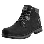 CC-Los Men's Winter Snow Boots with Sherpa Fleece Lining Waterproof Slip-Resistant Insulated Black Size 9-9.5 Wide