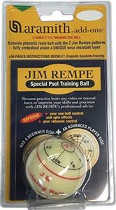 Aramith 2-1/4" Regulation Size Billiard/Pool Ball: Jim Rempe Training Cue Ball with Instruction Manual