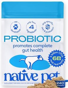 Native Pet Probiotics for Dogs - Dog Probiotics Powder for Digestive Health, Gut Support, & Immune Boost – Vet-Formulated Powder for Maximum Potency with Digestive Enzymes & Prebiotics - 240 Scoops
