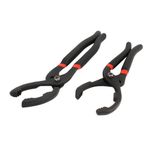 Twilight Garage 2PCS Universal 10" and 12" Long Handle Grip Oil Filter Pliers Set, Adjustable Angle Hand Oil Filter Wrench for Cars Motorcycle Trucks