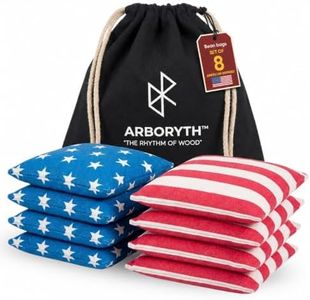 ARBORYTH Canvas Duck Cloth Cornhole Bean Bags Set - American Version, Set 8
