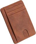 Zenly Slim Wallet for Men - Premium Leather | Card Wallets, Card case & Money Organiser, Minimalist Designer Wallet for Men | and RFID Protection Leather Wallet with ID Window for Cash (Coffee Brown)