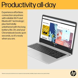 HP Chromebook 15.6" Laptop – 128GB, Mineral Silver