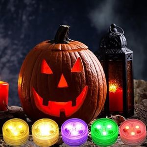 MATA LEON Submersible Led Lights Battery Operated LED Color Changing Craft Tea Light with Romate for Home Party Pool Pond Fountains Lantern Wedding Halloween Lighting Vases Decor(10pcs)