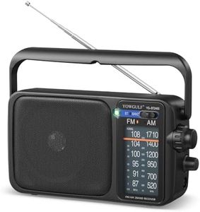 AM FM Radio with Best Reception,Bluetooth Portable AM FM Transistor,Battery Operated Radio or AC Power,Large Dial,Headphone Jack, Gifts for Seniors Elderly