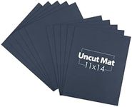 Mat Board Center, 11x14 Dark Blue Color Uncut Photo Mat Boards - 1/16" Thickness - for Frames, Prints, Photos and More (10 Pack)