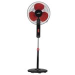 V Guard Esfera STS Plus Neo 2-in-1 Pedestal & Table Fan 400 mm | 1350 RPM High-Speed Motor | ~65 m³/min Air Delivery | 3 Speed | Smooth Oscillation & Tilt Control | Thermal Protection | Red Black