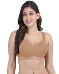 BODYSIZE Women's Everyday Wear Wire Free Padded Sports Bra SF-28 (Havily Padded, Gym Bra, Yoga Bra) | Everyday Wear, Sweat Absorbent, Soft Cotton Fabric for Ultimate Comfort (Skin : 38 - B)