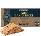 Palo Santo Smudging Sticks (Approx 240 Grams|8 Oz) from Peru -100% Natural Incense, Premium High Resin for Spiritual Cleansing-Substantially Hand-Picked Ethically Wild Harvested-Sustainable Packaging