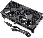 GDSTIME Dual 120mm 5V USB Fans, 102