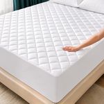 Quilted Fitted Mattress Pad, Queen