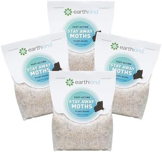 EarthKind Stay Away Moths - Moth Deterrent for Closet, Pantry & More - DIY Pest Control Pouches for Moths - with Cedarwood Oil & Geranium Oil - 4-Pack