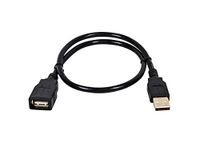 Monoprice 1.5-Feet USB 2.0 A Male to A Female Extension 28/24AWG Cable (Gold Plated) (105431)