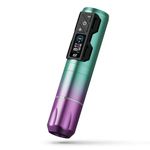 EZ P2S Pro Wireless Tattoo Gun - Rotary Tattoo Machine Pen with OLED Digital Display 1800mAh Battery Power Supply Tattoo Equipment Supply for Professional Tattoo Artist (Purple Blue)