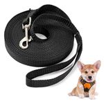 Long Line Leash for Dogs Training 16FT, Durable Nylon Puppy Obedience Training Dog Lead for Large Medium Small Dogs, Dog Traction Rope for Hiking Camping Training Swimming (BLACK, 16ft)