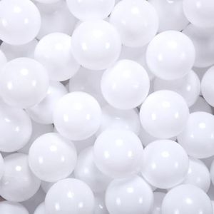 GUESVOT 2.75 Inch Big Ball Pit Balls - Crush Proof Plastic Balls for Ball Pit Pack of 50pcs Set for Toddlers Ball Pool Playtent Tunnels with Reusable Storage Bag (White)