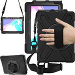 TECHGEAR X-Case fits Samsung Galaxy Tab Active 4 Pro/Active Pro 10.1" (SM-T540 T545 T630 T637) Tough Rugged HEAVY DUTY Armour Shockproof Impact Case with 360 Stand, Hand & Shoulder Strap Case, Black