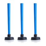 Madhuli Multifunctional Toilet Plunger, Toilet Blockage Remover Suction Device Wash Basin Unblocker Sink Plunger Unclog Drain Cleaner for Kitchen Sink/Bathroom/Bathtub/Blocked Pipes, Blue, Pack of 3