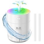 Besky Humidifiers for Bedroom,Mini Humidifier,350ml Small Cool Mist Humidifier for Office,Home Baby Nursery & Plants,Auto Shut-off and BPA-Free for easy to carry,Safety,2 Mist Modes and Night Light