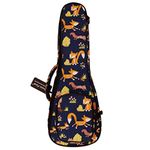 MUSIC FIRST Cute Cartoon Canvas Little Fox ukulele case ukulele bag ukulele cover, Original Design, (Fit for 23~24 inch Concert Ukulele)