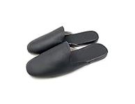 Hyfant Men's Leather Slippers Genui