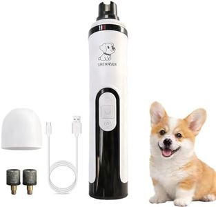 Pet Nail Grinder with LED Lights, LCD Display, 3-Speed One-Key Control, Painless Nail Clipper,USB Rechargeable Electric Trimmer for Dogs and Cats, Low Noise, 2 Extra Grinding Heads