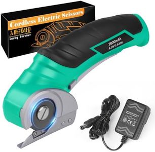 Cardboard Cutter Cordless Electric Scissors, 4V Box Cutter for Cardboard Recycling, Rechargeable Carpet Cutter Tool with Self-Sharpen Blade Powered Heavy Duty Rotary Cutter for Thin Box Plastic etc