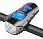 RESHNE Smart Cyclo Computer 3 in 1 USB Rechargeable Front Headlight LED Front Light