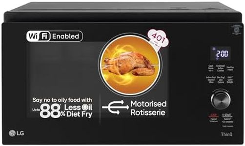 LG 32 L Scan to Cook Wi-Fi Enabled Charcoal Convection Healthy Microwave Oven (MJEN326ULW, Motorised Rotisserie for Bar-be-queing at home, Diet Fry & 10 Year Warranty on Charcoal Heater, Black)